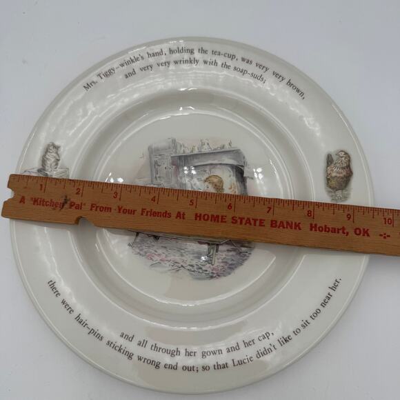 Wedgwood Mrs. Tiddy Winkle Dinner Plate and Peter Rabbit B&B Plate Bone China - Picture 8 of 12
